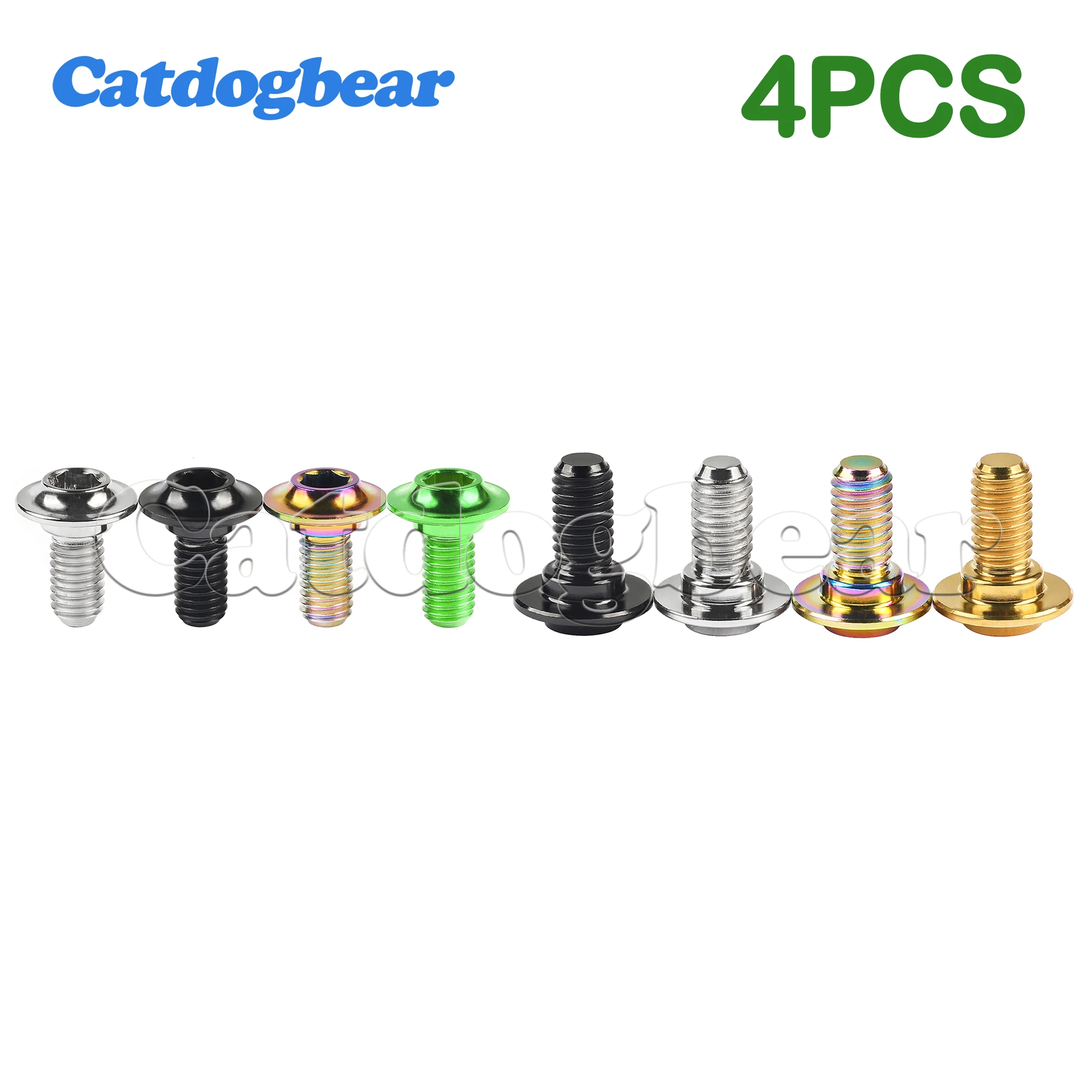 

Catdogbear 4PCS Titanium Bolts M5 Clamp Screw for Road Bike Riding C Brake Pad