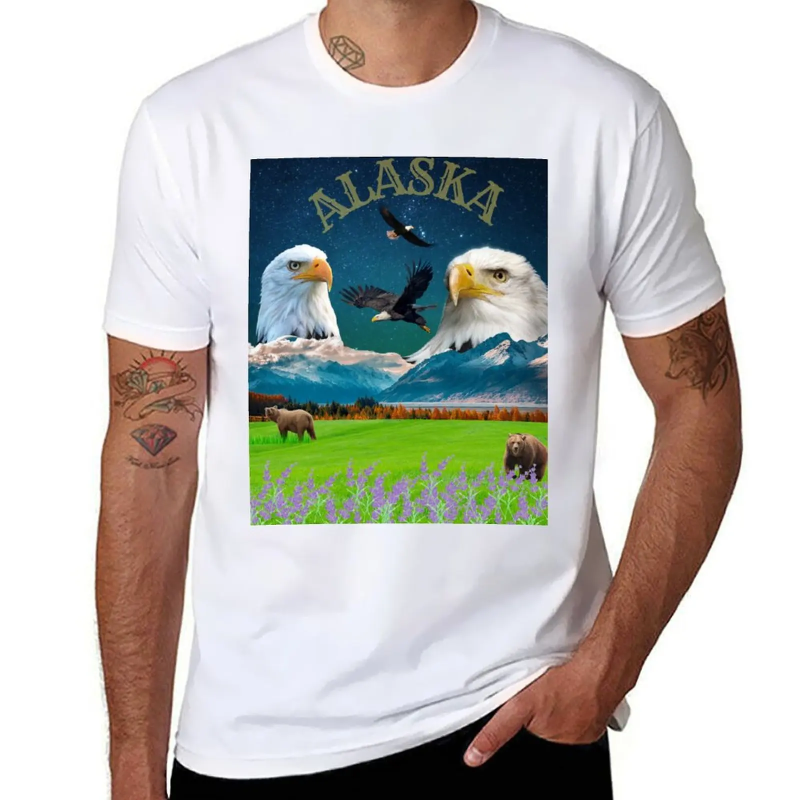 Camiseta Alaska, tierra del águila calva, camiseta para exteriores con protección solar
