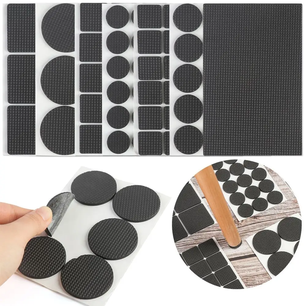 3/18/45/72Pcs Thickening Soft Table Self-adhesive Chair Fittings Anti-slip Mat Floor Protector Furniture Leg Pads Anti Noisy