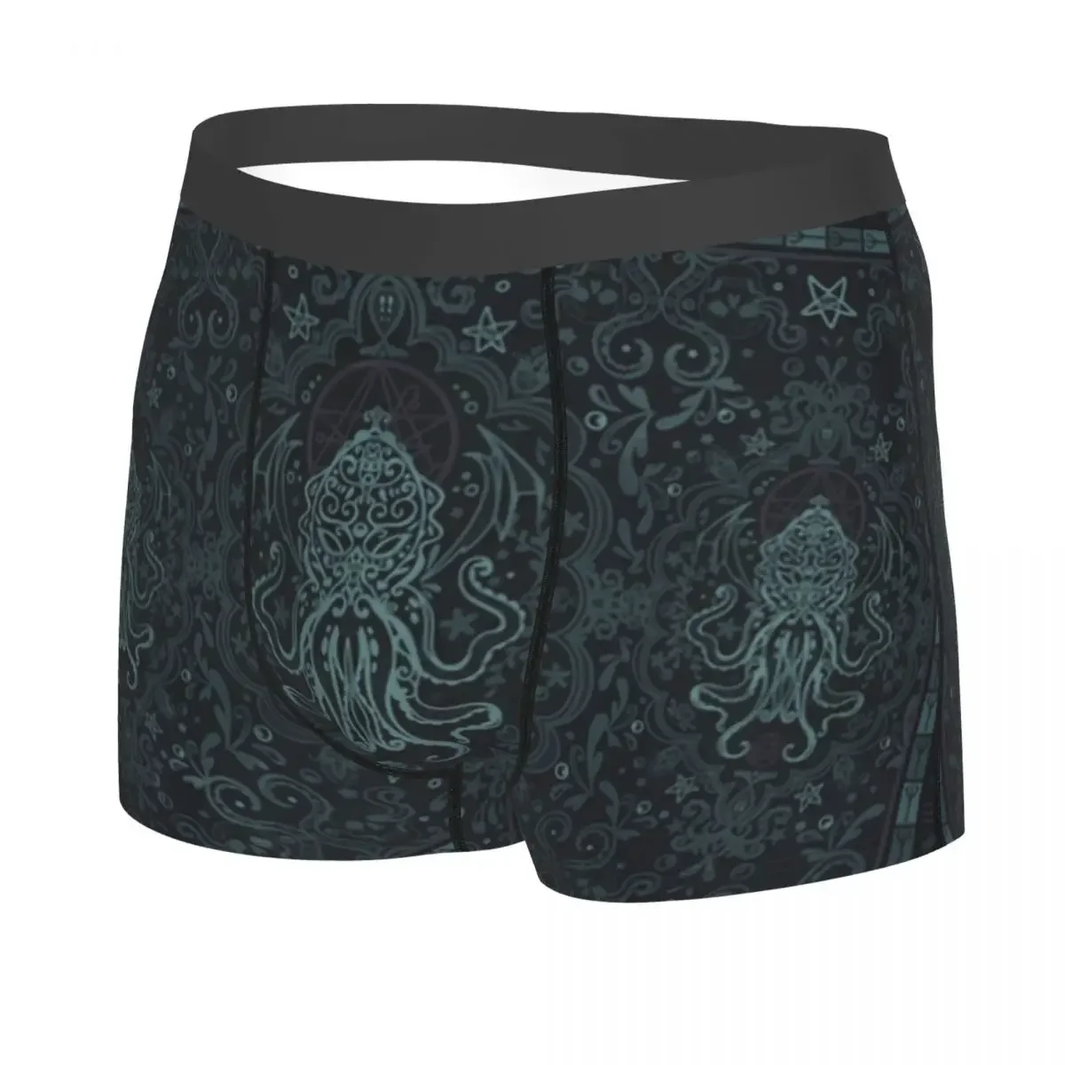 Cthulhu Mythos HP Lovecraft Underwear Men Stretch Horror Movie Monster Boxer Briefs Shorts Panties Soft Sexy Underpants For Male