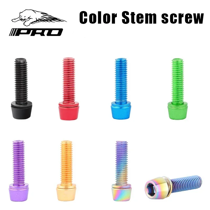 6pc Bicycle Stem Screws Stainless Steel Bike Handlebar Stem Fix Bolts Road Mountain Bike Power Table Screw Bike Bolt Accessories