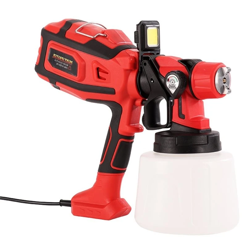 RABIT AS59Variable Flow Control Electric Spray Paint Gun, Paint Sprayer With Cleaning& Blowing Joints For Doors, Walls EU Plug