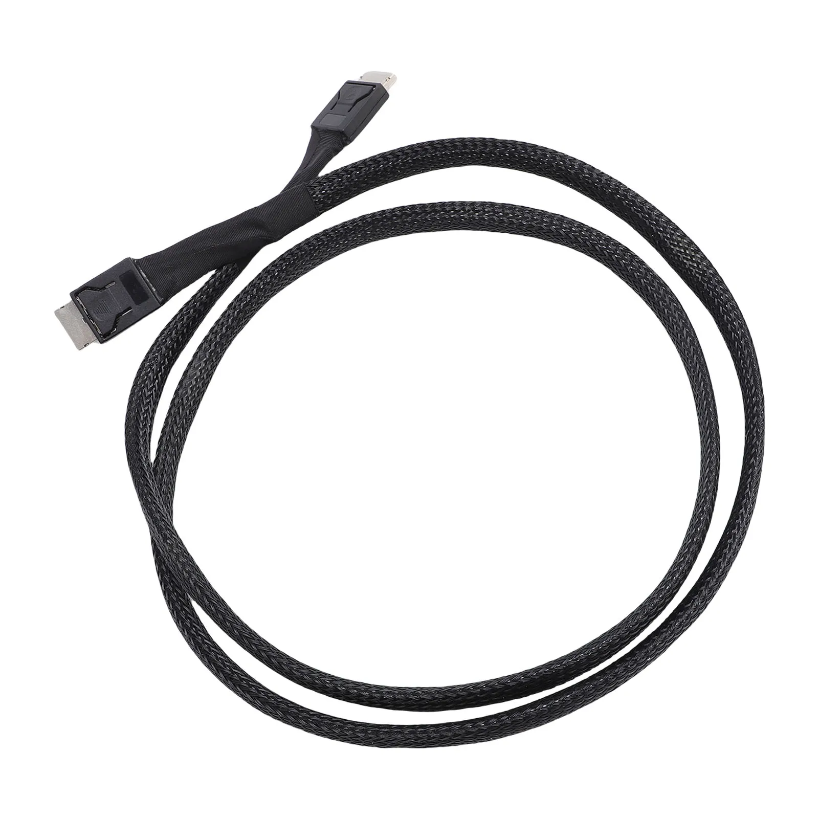SFF-8611 4i to SFF-8611 4i Cable PCIe4.0 64Gpbs SSD Data Active with Nylon Cable Jacket 39.3in for Server Connection