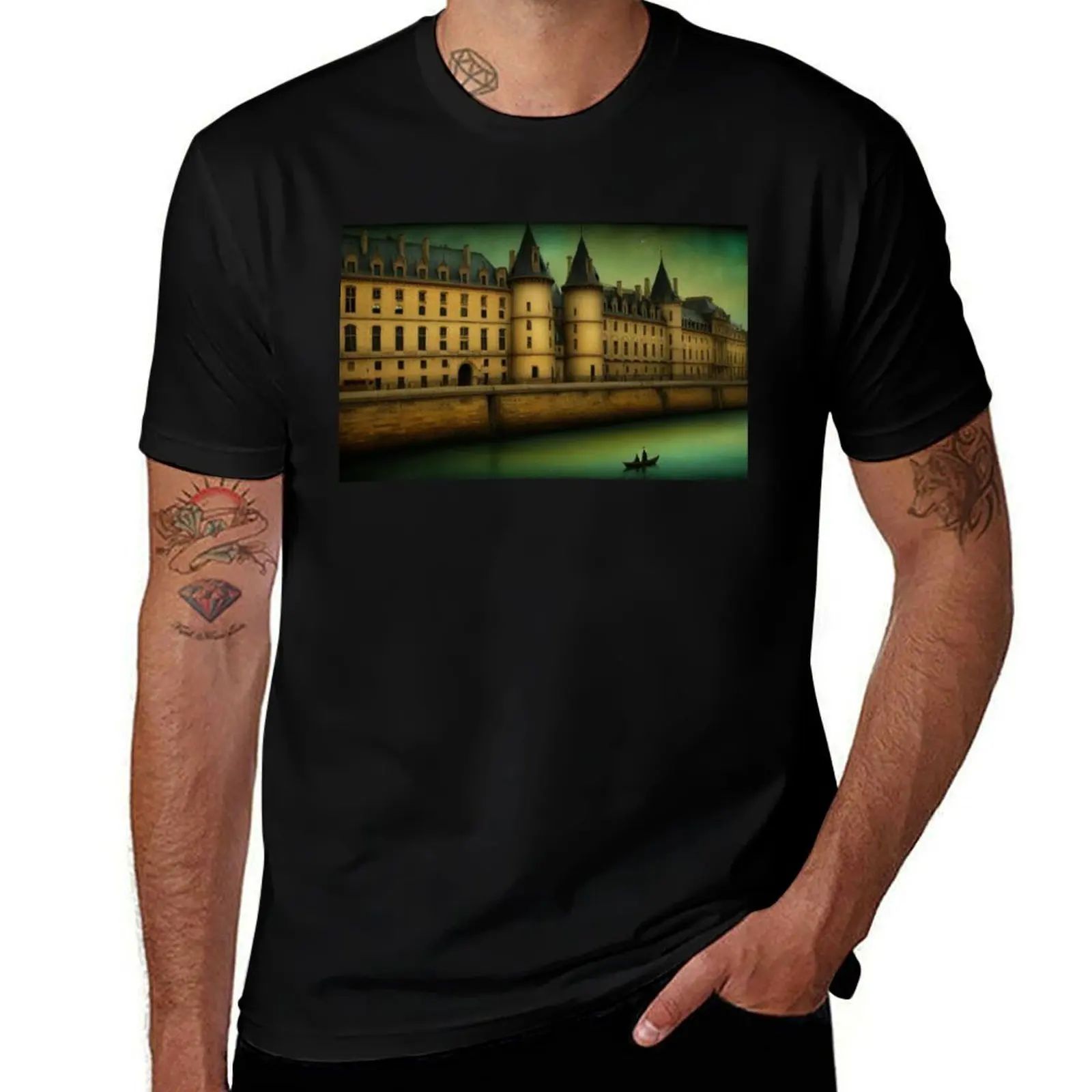 

La Seine, Surrealist T-Shirt anime t shirts sweat anime oversized t shirts for men