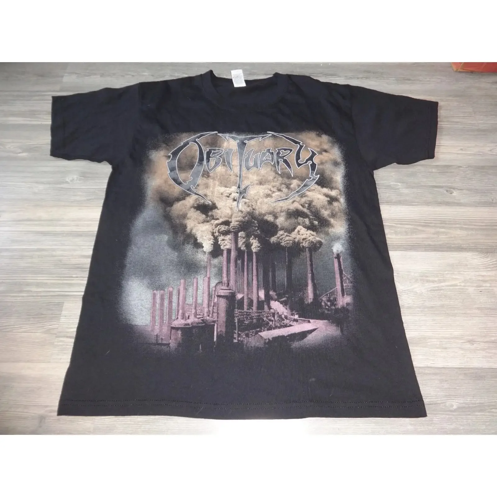 Obituary T Shirt Death Metal Immolation Suffocation Morbid Angel Fleshcrawl vintage Washed homme Stylish fashion graphic