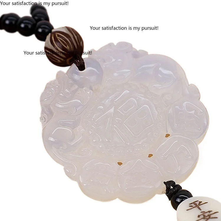 Pixiu Jade Pendant Car Pendant 2025 New Style Jade Pendant Car Accessory Interior Rearview Mirror Safety Decoration