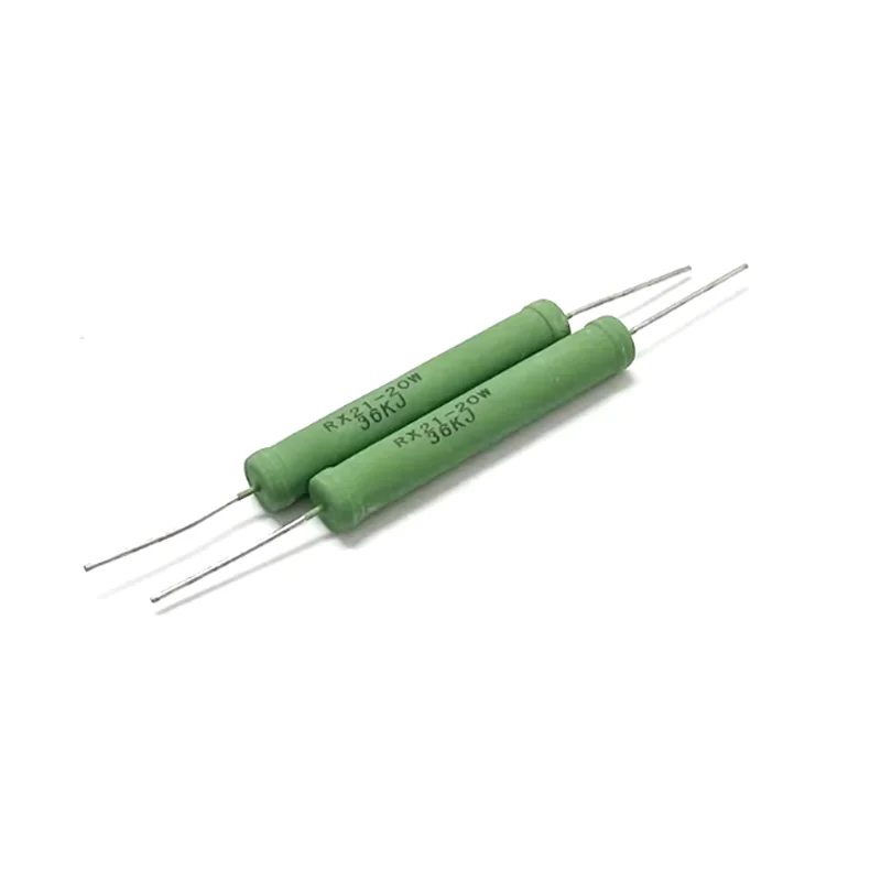 10PCS RX21 20W Wirewound Resistor 0.1Ω–10KΩ High Power Cement Resistor
