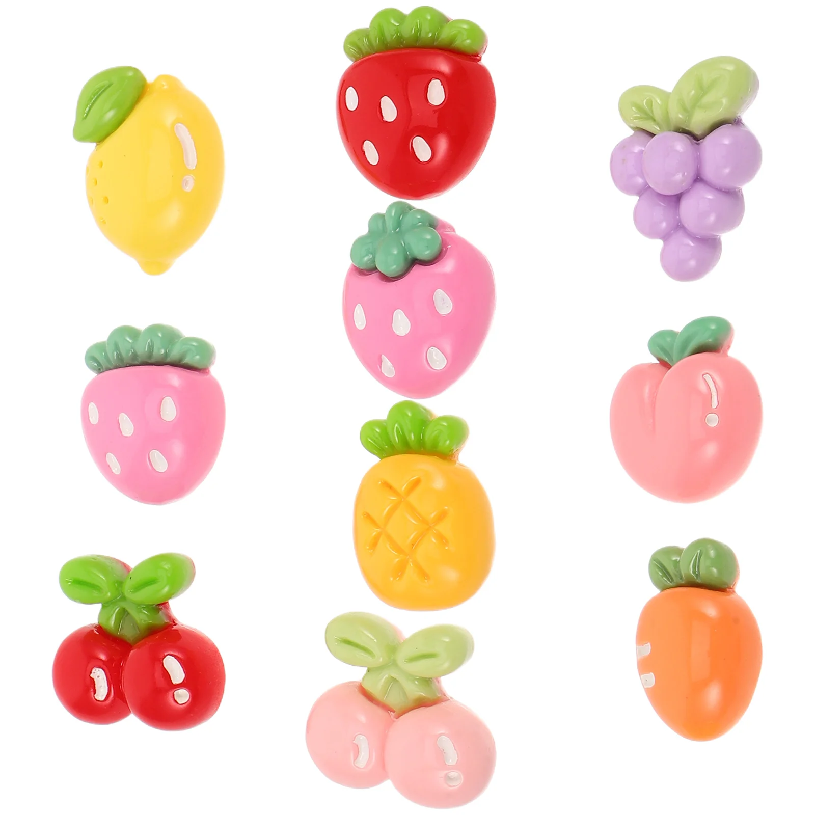 10 قطعة راتينج الفاكهة الخرز المسطح الفاكهة الاصطناعية ديكور محاكاة شرائح صغيرة الفراولة الخوخ الليمون سحر Diy بها بنفسك الحرف اليدوية #6