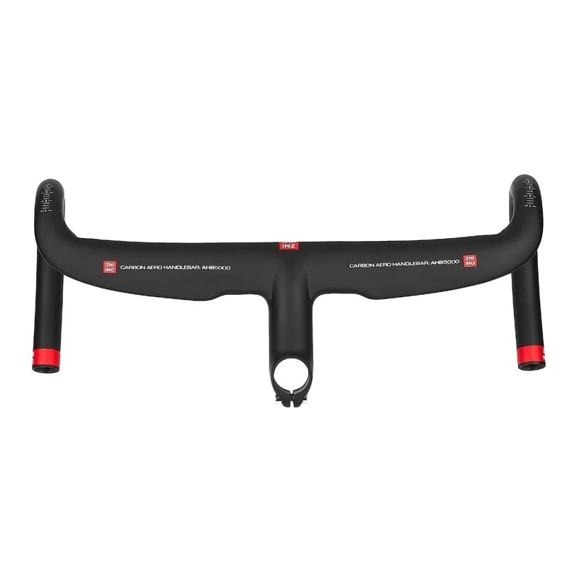 New ZNIINO black Full Carbon Fiber Integrated Road Bicycle Handlebar Bike Handle bars with stem 400/420/440mm