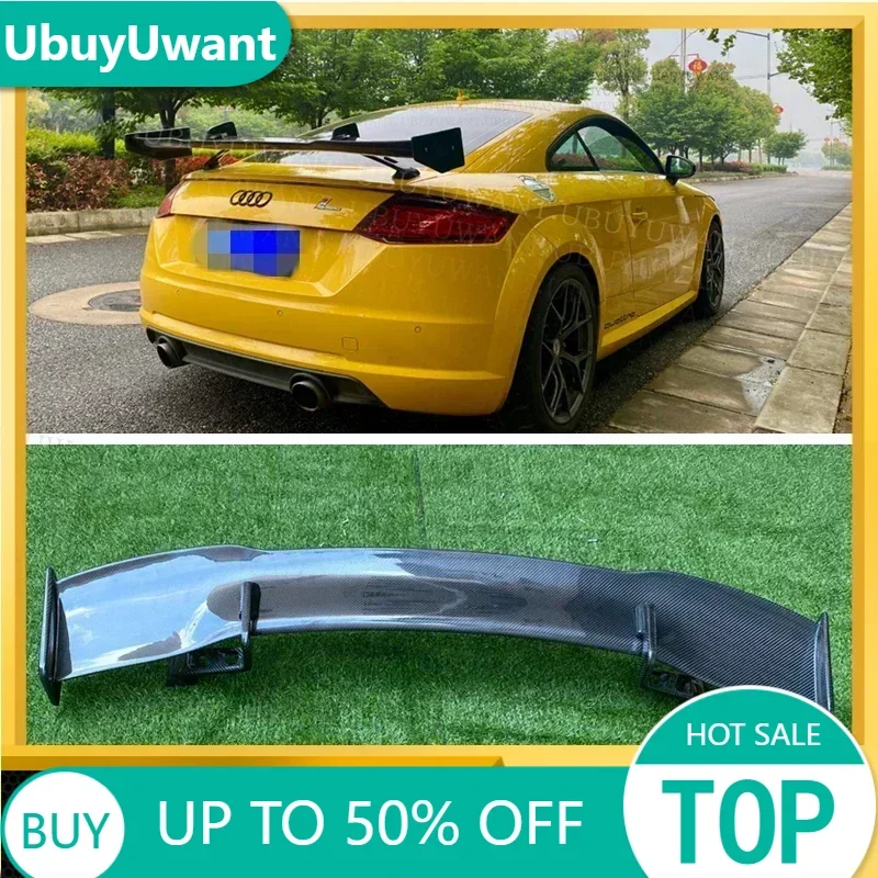 Rear Genuine Carbon Fiber Trunk Spoiler Deck Wing For  Audi  New  R8/TT/TTS/TTRS/S3/S4/S5/S6/S7/S8  Auto Accessories Car Styling