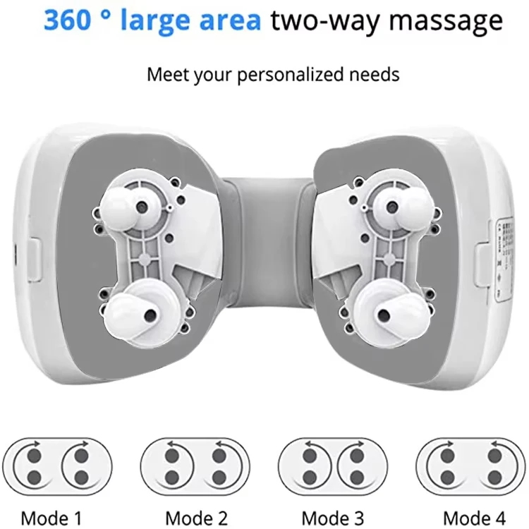 مدلك كهربائي للرقبة والظهر ثلاثي الأبعاد مع حرارة للكتف وتخفيف آلام عضلات أسفل الظهر للاسترخاء في السيارة والمكتب والمنزل #4