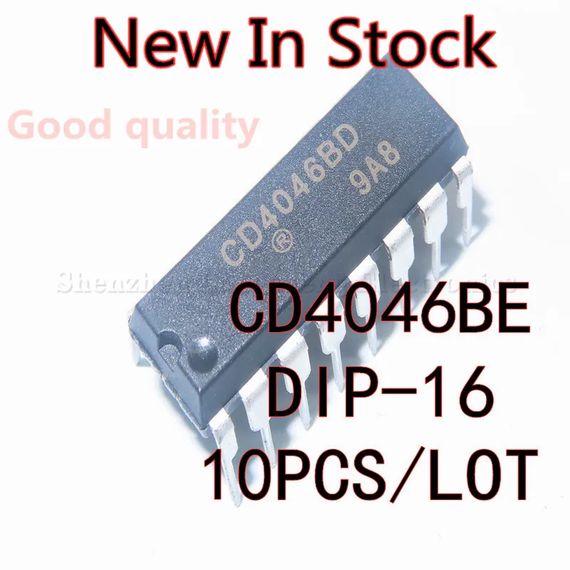 10PCS/LOT NEW CD4046BE CD4046 DIP-16 CMOS PLL chip In Stock