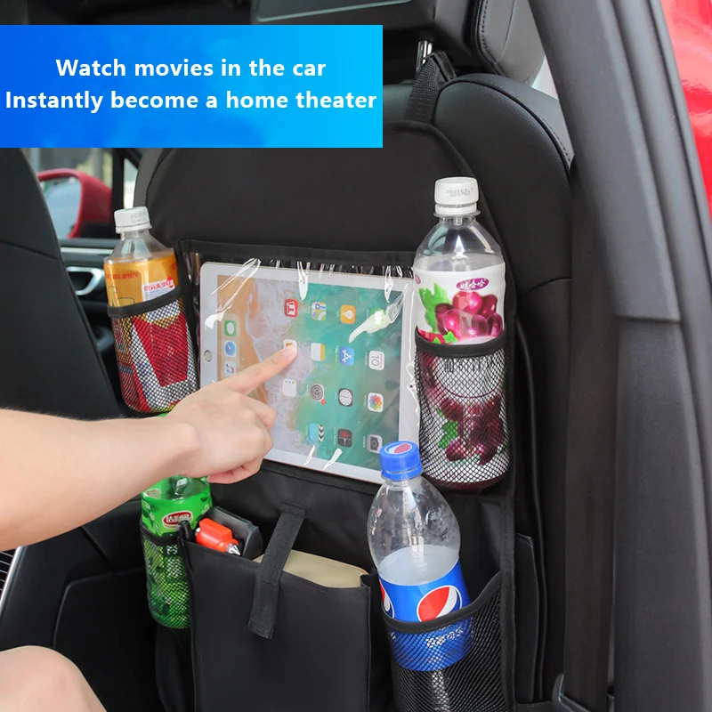 1PC Car Backseat Organizer With Touch Screen Tablet Holder Auto Storage Pockets Cover Car Seat Back Protectors Car Accessories