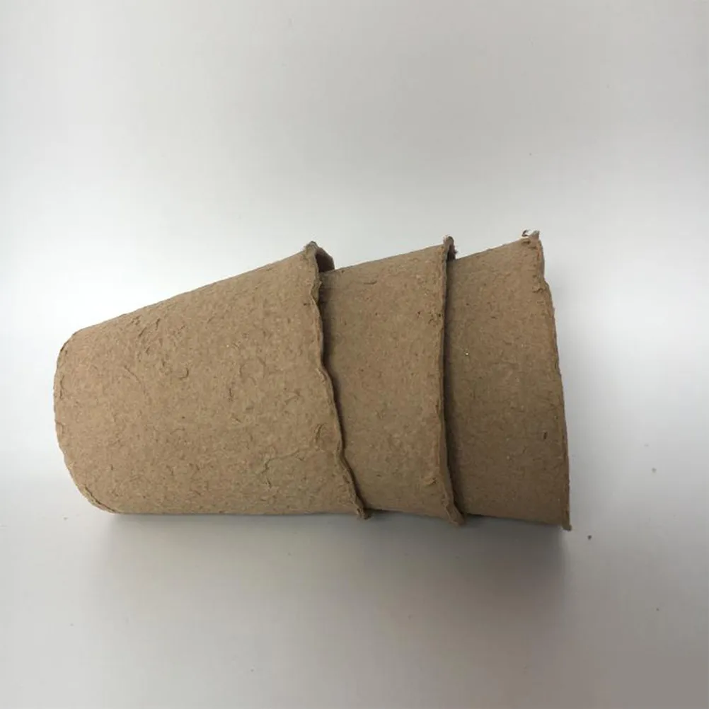 20Pcs Nursery Cups Biodegradable Paper Pulp Pots Water Absorbing Organic Fertilizer Seedling Starter Garden Supplies