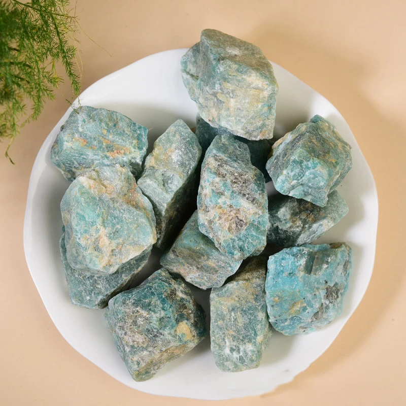 Natural Quartz Crystal Stones Amazonite Ore Fluorite Irregular Shape Real Mineral Rock Reiki Healing Specimen Home Decor