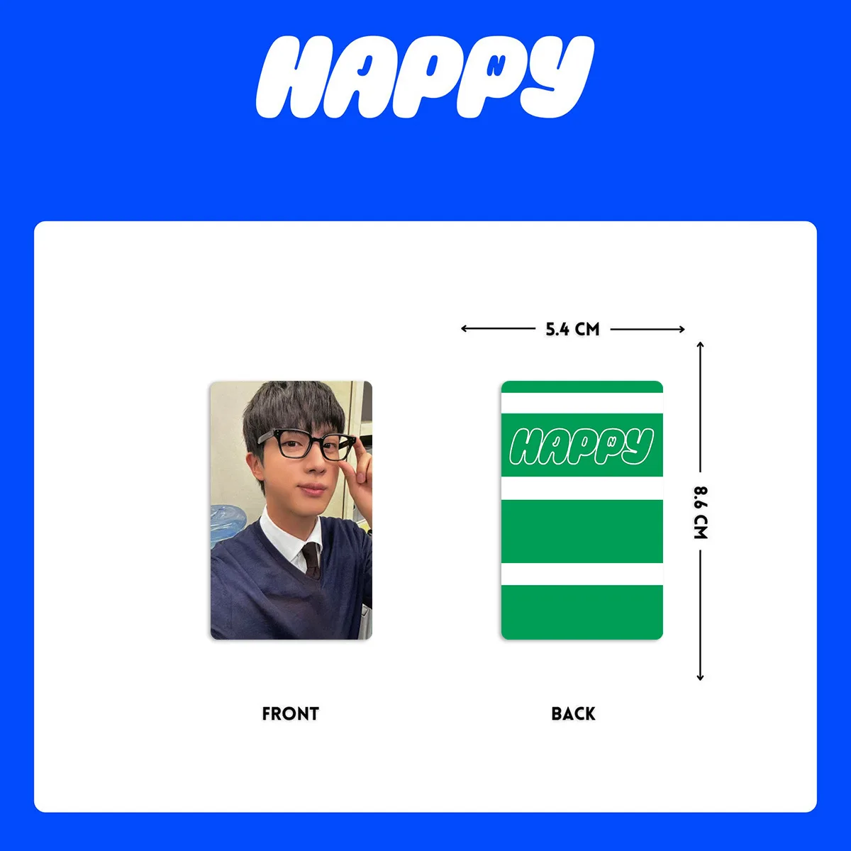 KPOP JIN HAPPY Album Photo Cards WEVERSE Pre Sale LUCKY DRAW Cards Kim Seok Jin Fans Collection Gifts