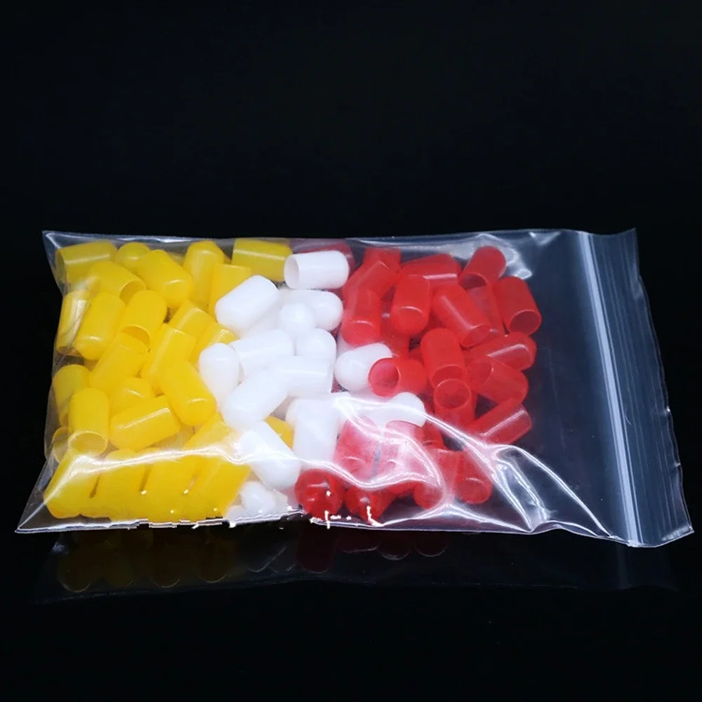 100Pcs Rubber Covers 6mm matihur Female Dust Cap Rf Ham Radio Antenna Plastic Covers Dust Cap Female Connector matihur