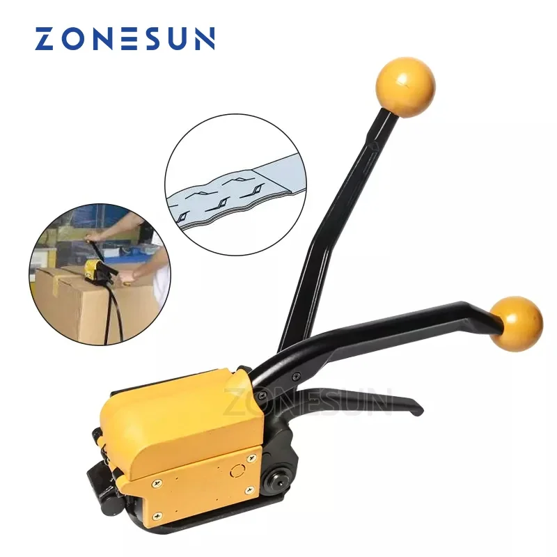 

ZONEUSN PTB-19 Pneumatic Split Steel Banding Strapping Tool Wrapping Machine packing machine For 19mm Steel Strap Steel Baler