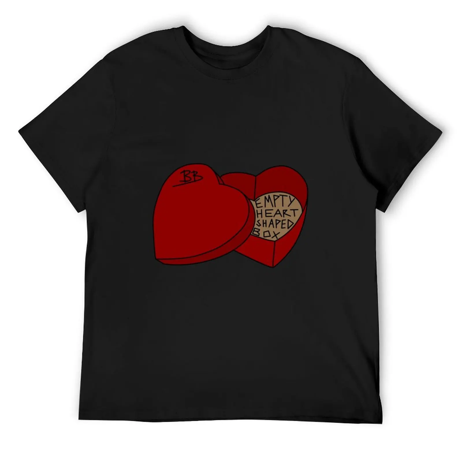 Empty Heart Shaped Box -Benson Boone (red version) T-Shirt plain tops plain black t shirts men