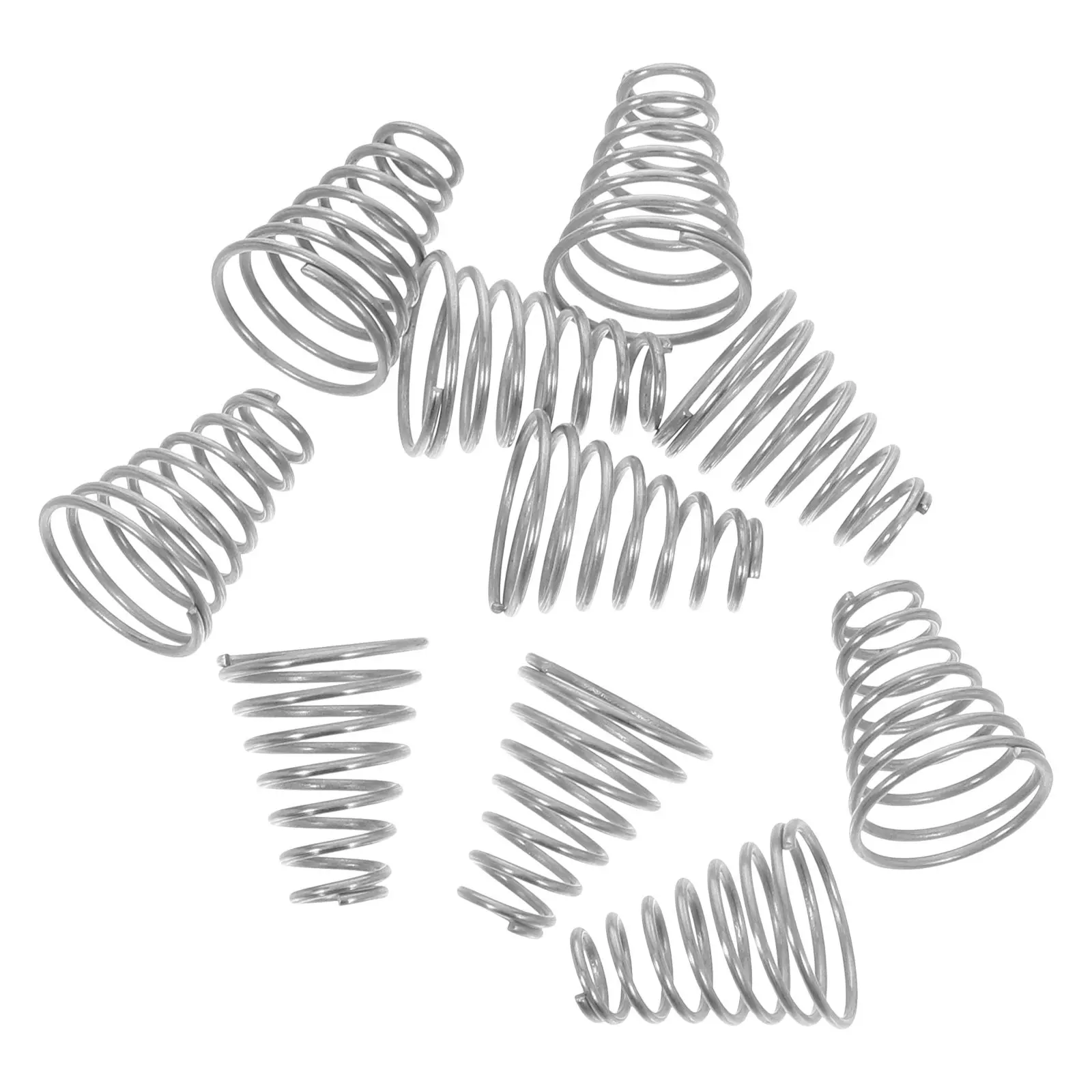 20Pcs Battery Spring Stainless Steel Conical Spring Coil Flashlight Aaa Battery Compartment Replacement Connector Plate