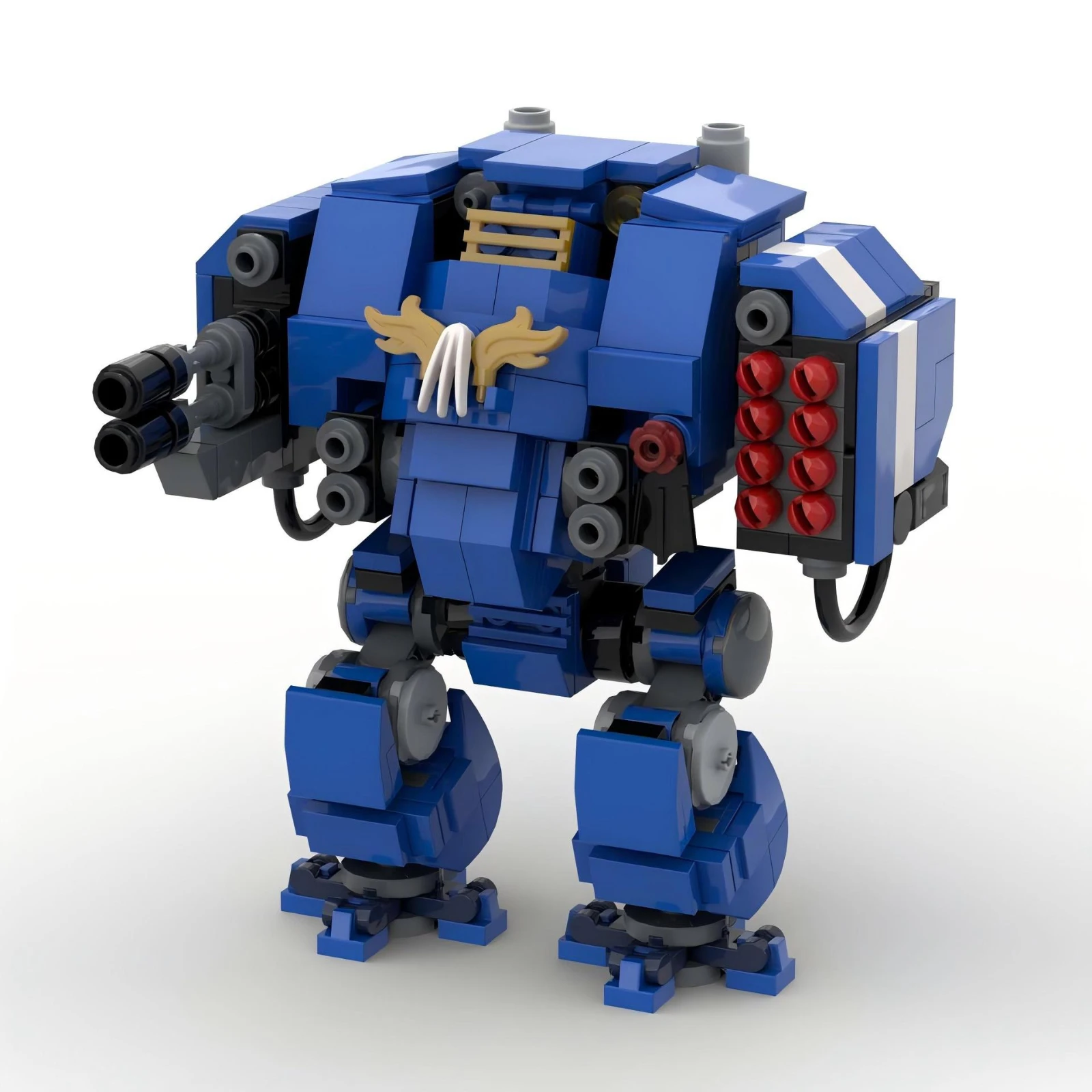 MOC 창의적인 메카 전사 로봇 블록 세트 - 245개 소형 조립 모델 성인 및 어린이 DIY 교육용 장난감