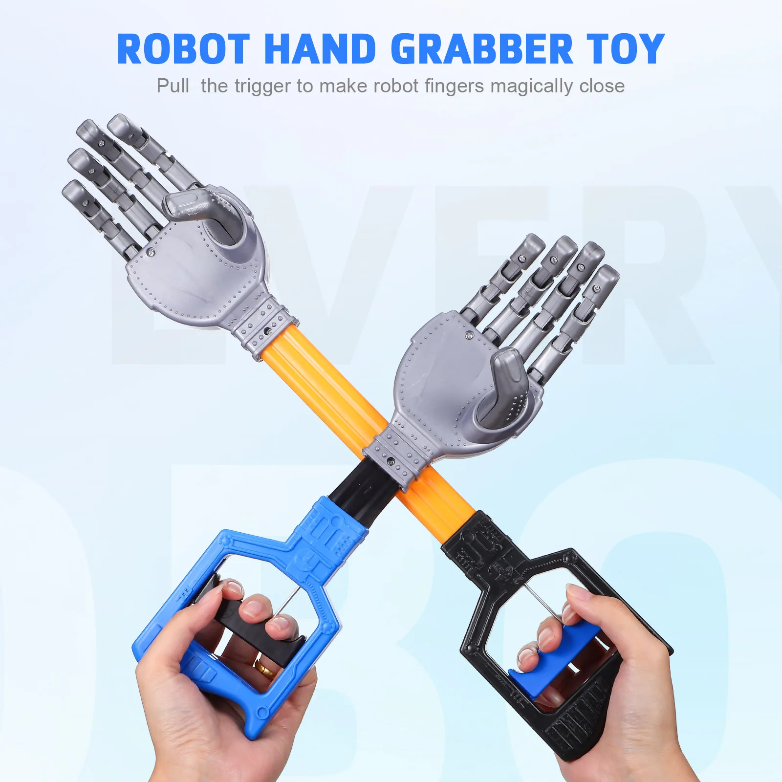 3 個のロボットハンドグラバーセット、早期学習とインタラクティブな手の協調のための堅牢なプラスチック製メカニカルアームグラバー