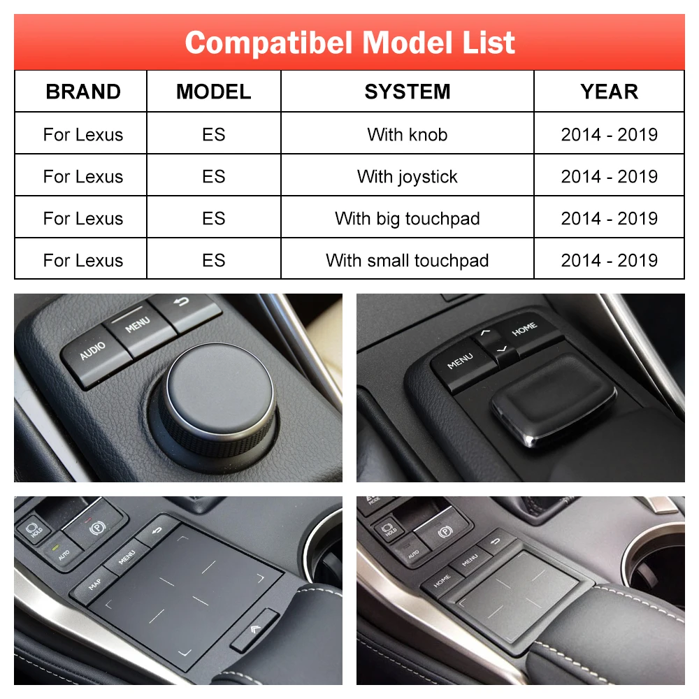 Road Top Wireless Apple CarPlay Decoder for Lexus ES 2014-2019 with Android Auto Mirror Link AirPlay Car Play Functions