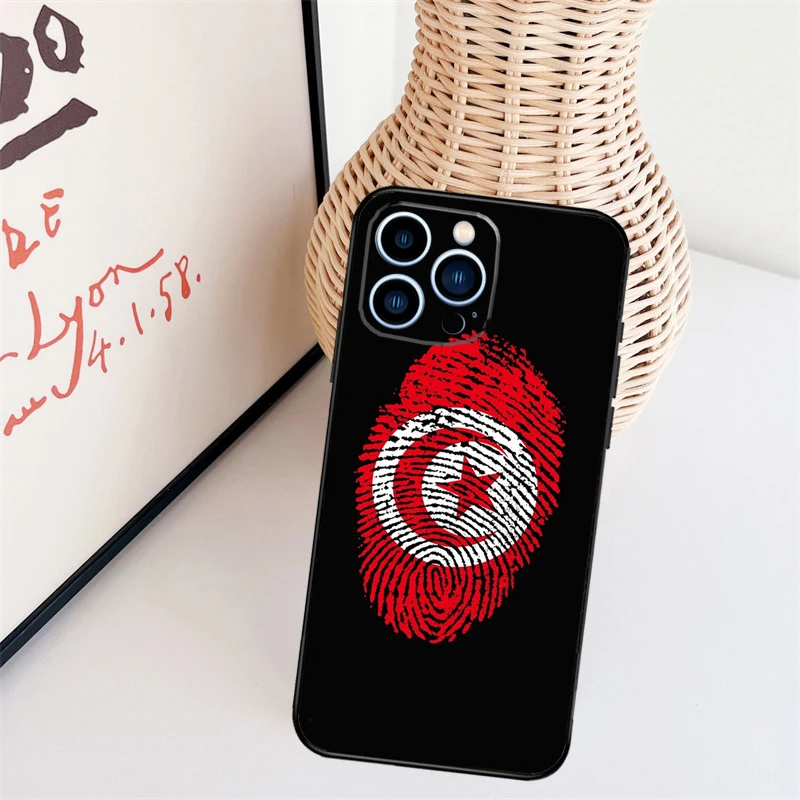 Tunisian Passport Flag Funda For iPhone 16 15 Pro 14 Pro Max Plus 11 13 12 Mini X XS XR Phone Case