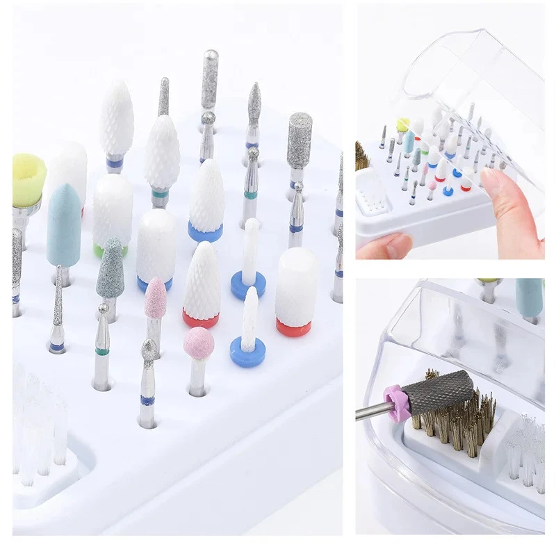 30 Holes Nail Polish Head Organizer Acrylic Portable Organizer Dustproof Cleaning Organizer Professional Nail Artist Essentials image 4