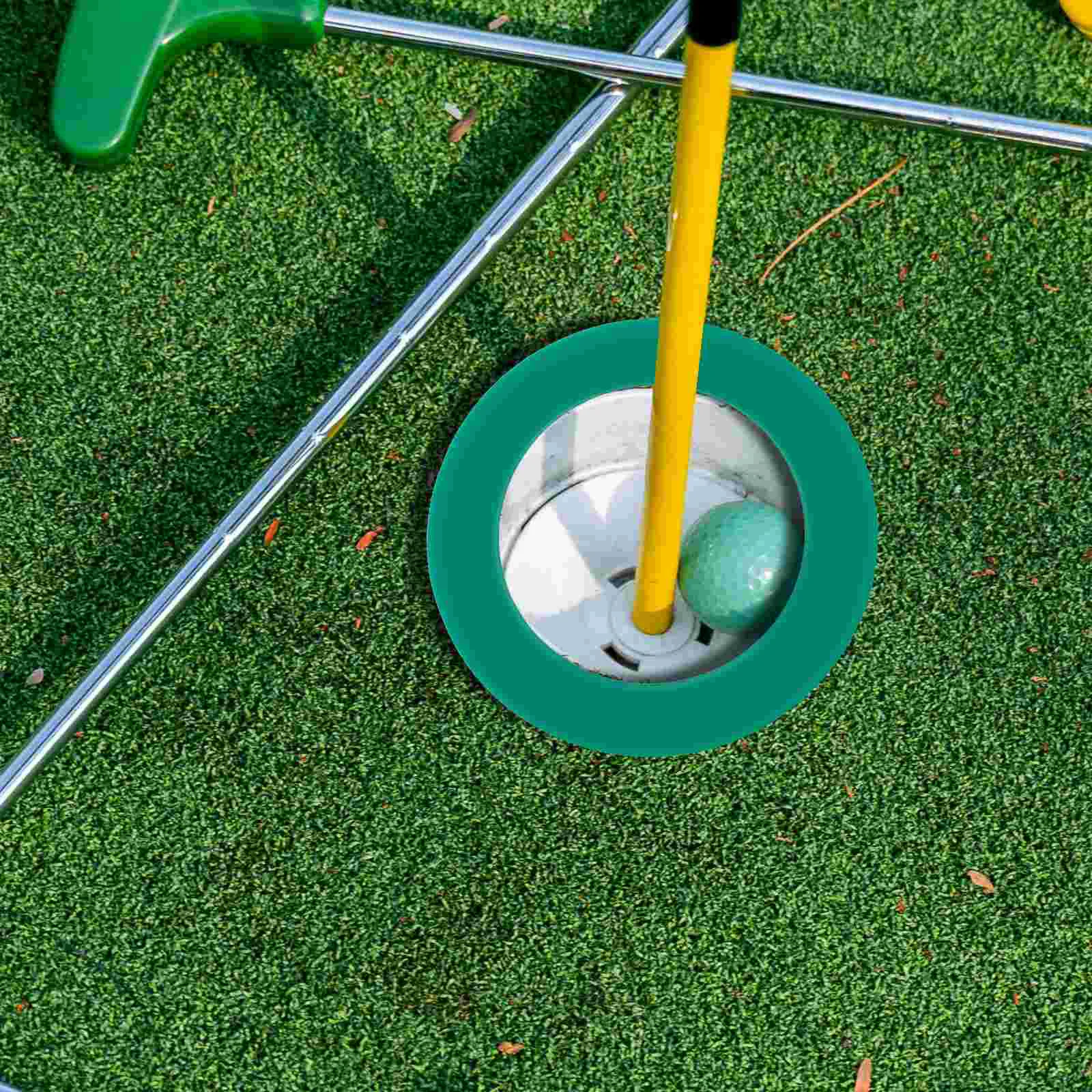 Golf Putting Hole Cup Holes Practice Ring Balls Accessories Regulation Putter Silicone