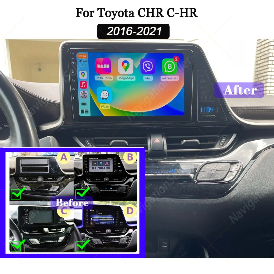 

Android Car Radio For Toyota Chr 2018 Touch Screen Android Auto Apple Carplay Upgrade Multimedia Player Head Unit Stereo Tablet