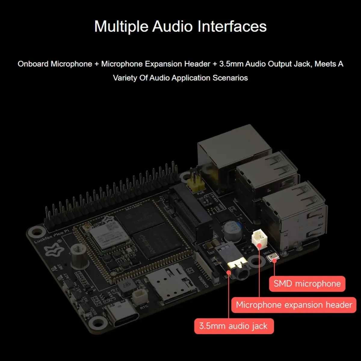 Scheda di sviluppo Linux micro-tipo M85K Pi B W Core1106 RV1106G2 0.5TOPS 128MB con WiFi/Bluetooth,A