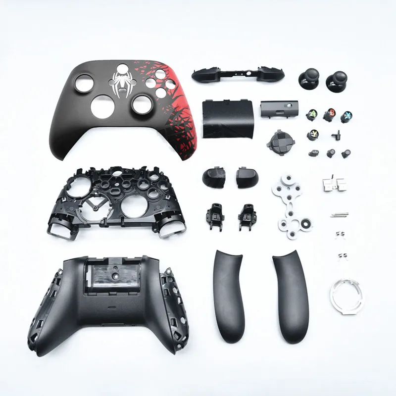 

Full Set Housing Shell Buttons Front Back Cover Replacement Faceplate Hard Case For Xbox Series X & S Controller Custom Spider