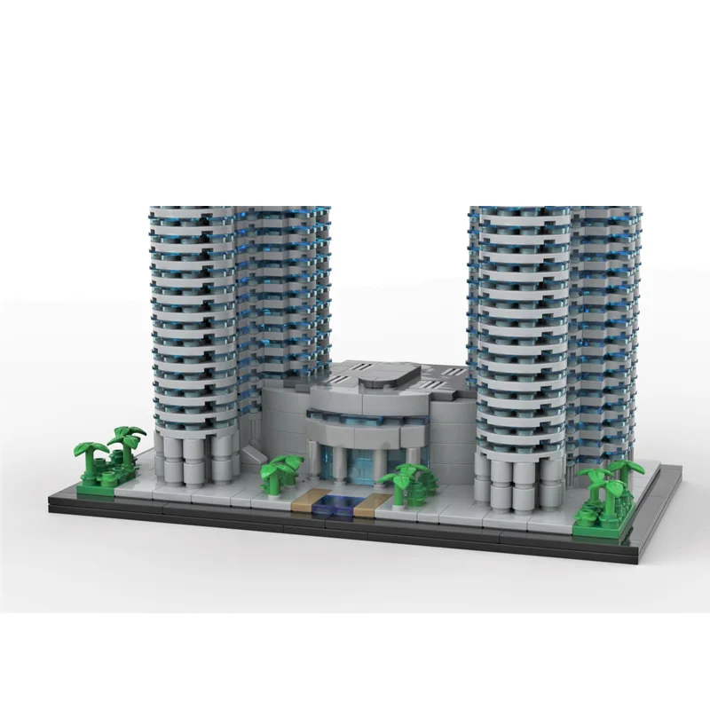 لعبة كتلة MOC مخصصة برج بتروناس 1:800 مقياس نموذج 5839 قطعة هدية العيد الإبداعية #2