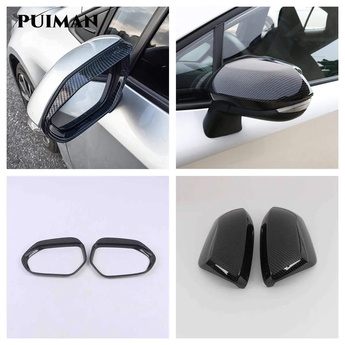 

For Toyota Corolla E210 2019 2020 2021 Accessories Chrome Car Side Door Rearview Mirror Cover Rain Eyebrow Trim Sticker Styling