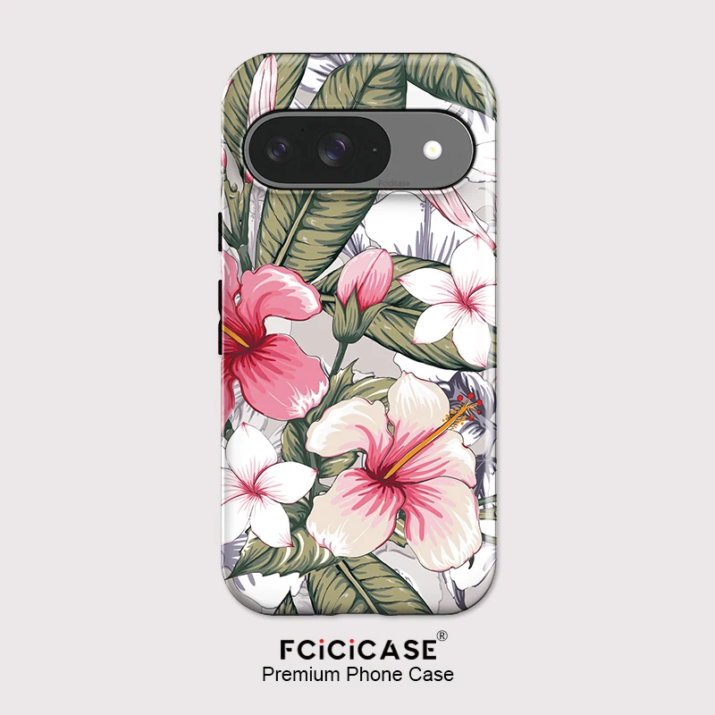 Fcicicase – Coque de téléphone Anti-chute, motif floral de luxe, résistante aux chocs, mat, pour Google Pixel 10 9 Pro XL 10 9 8 Pro 10A 8A 7A