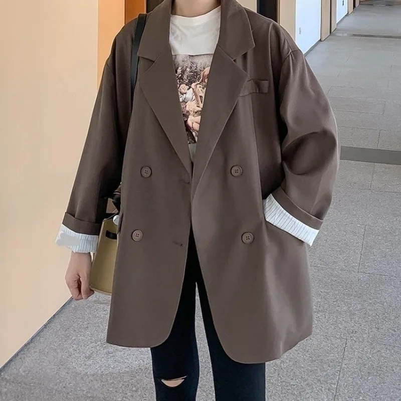 

Spring Fashion New Women's Elegant Loose Suit Jacket with A Lapel High-end Design Sense Office Professional Versatile Jacket
