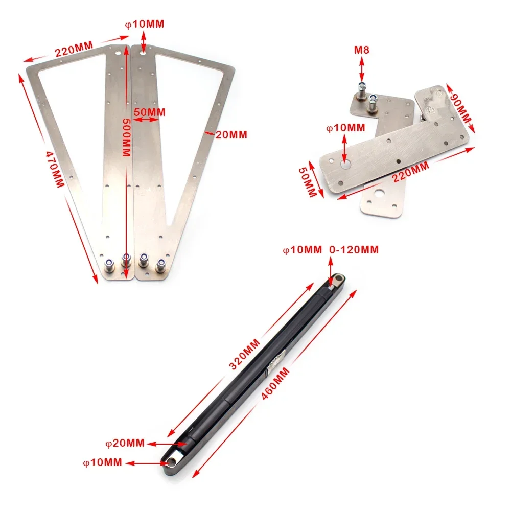 Imagem -02 - Parede Hidráulica Dobradiça Hardware Kit Faça Você Mesmo Parede Cama Mecanismo Dobre a Cama Casa Escondida 0.92m