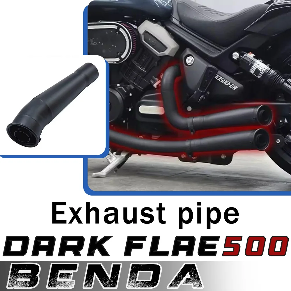 

Motorcycle Benda Black Flag 500 modified double-sided dual exhaust pipe full section stainless steel sound deep and rich