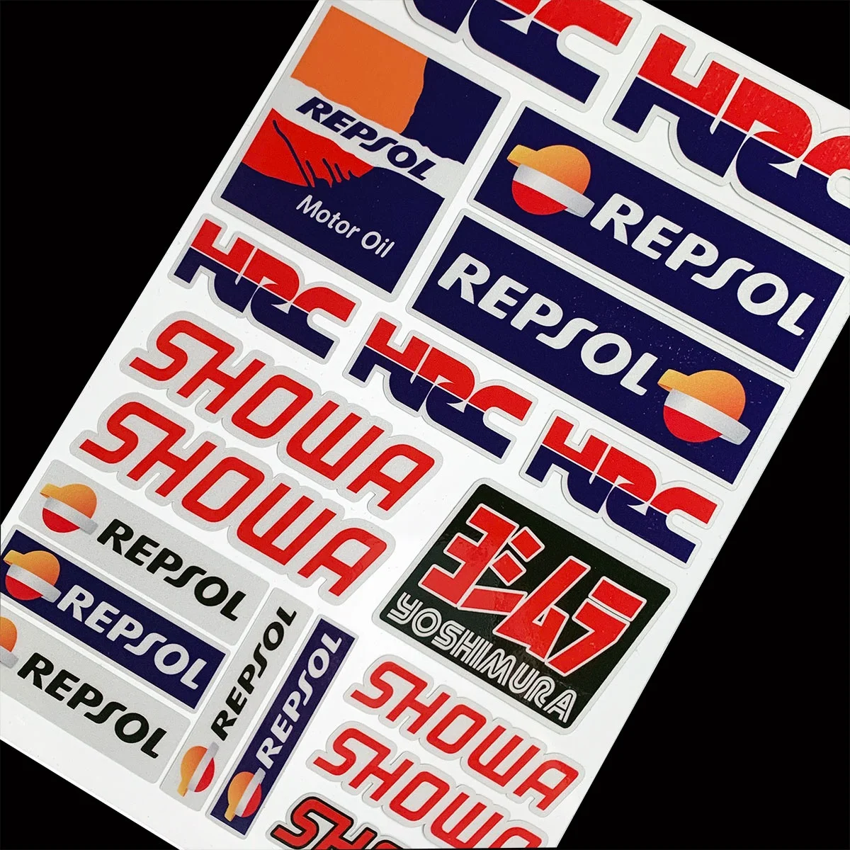 Whole SET Reflective Helmet Motorcycle Tank Decals Stickers for Honda HRC CBR CBR1000RR CBR650F CBR600RR CBR500R CBR300R CBR250R