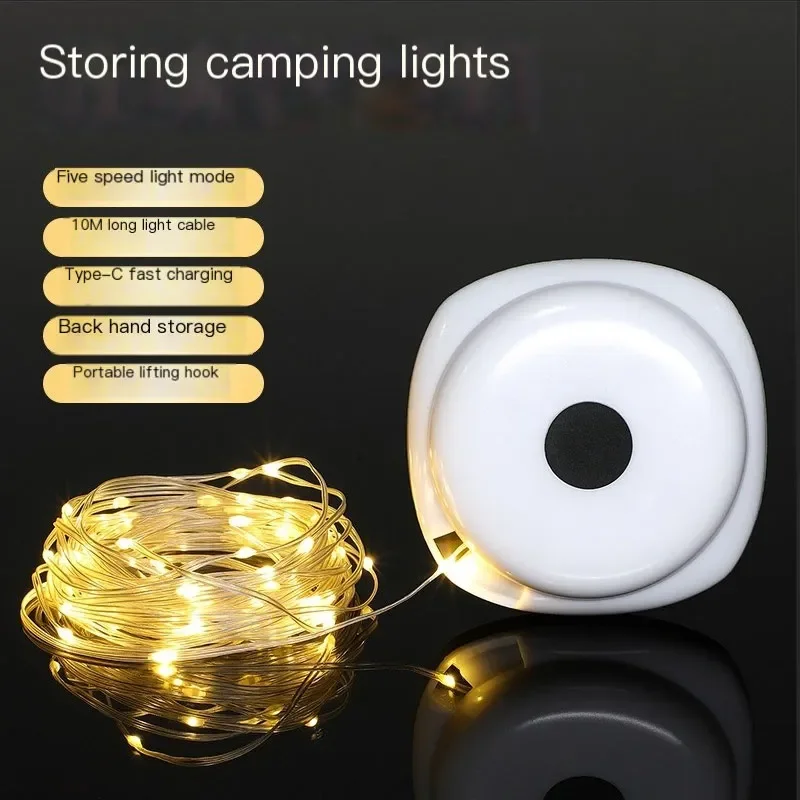 Portable Outdoor Camping Lights USB LED 10m String Lights Christmas Wedding Decoration Lanterns Tent Canopy Garden Yard  Lamp