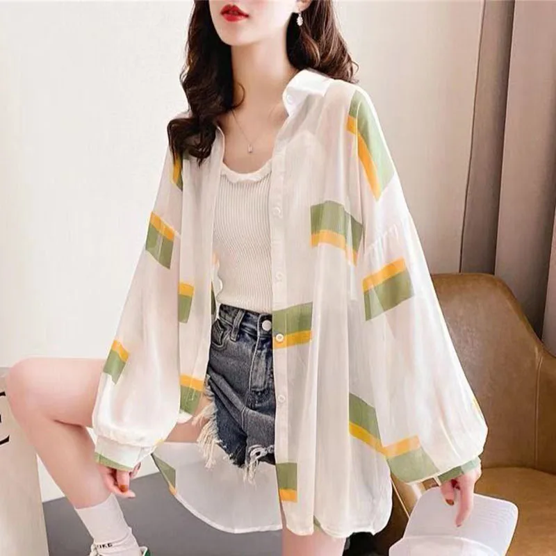Korean Female Ultraviolet-proof Sunscreen Clothing Women Mid Length Version Summer Loose Fit Sunscreen Tops Coat