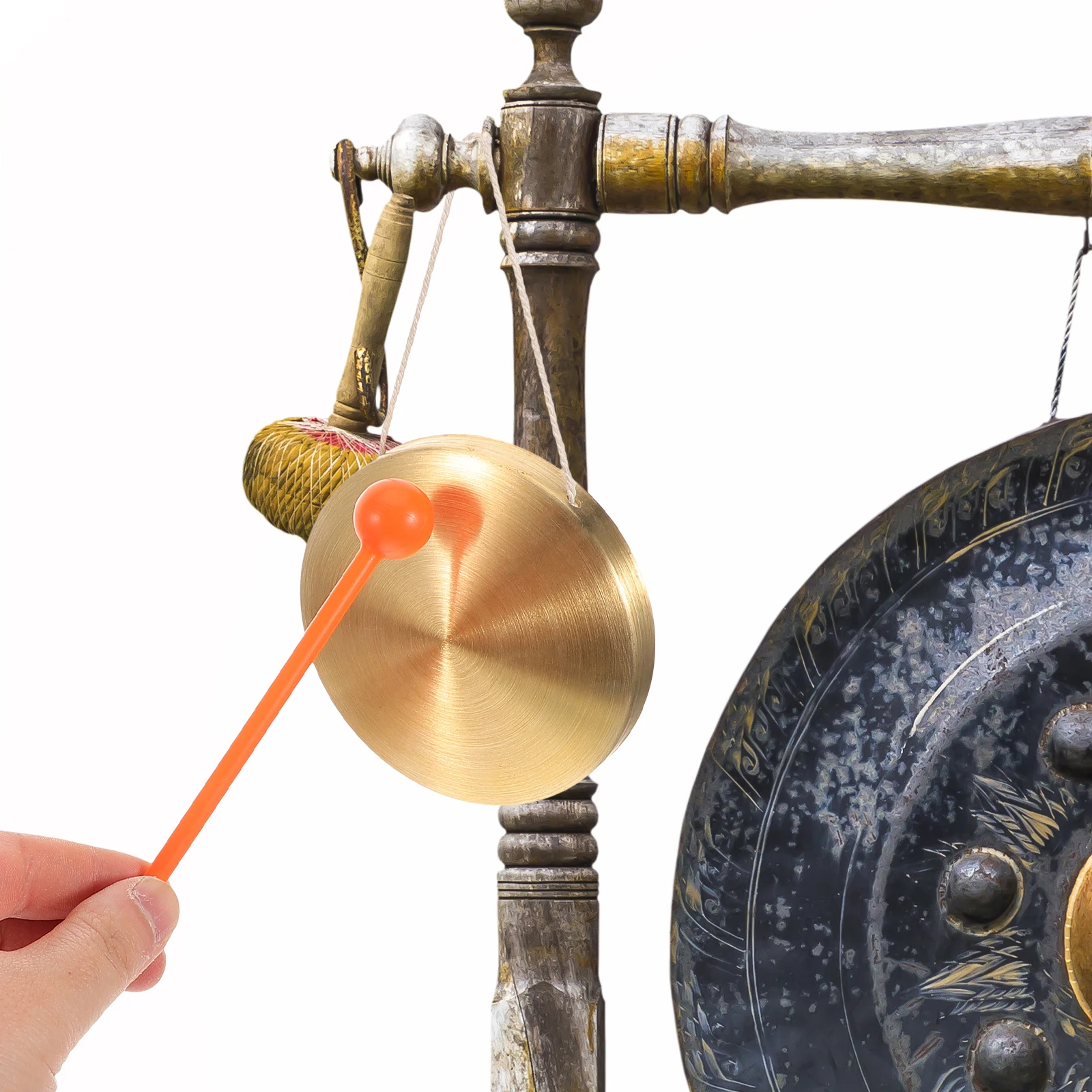 

Cymbals and Musical Instruments Festival Gong with Mallet Strap Plastic Celebration Party Metal