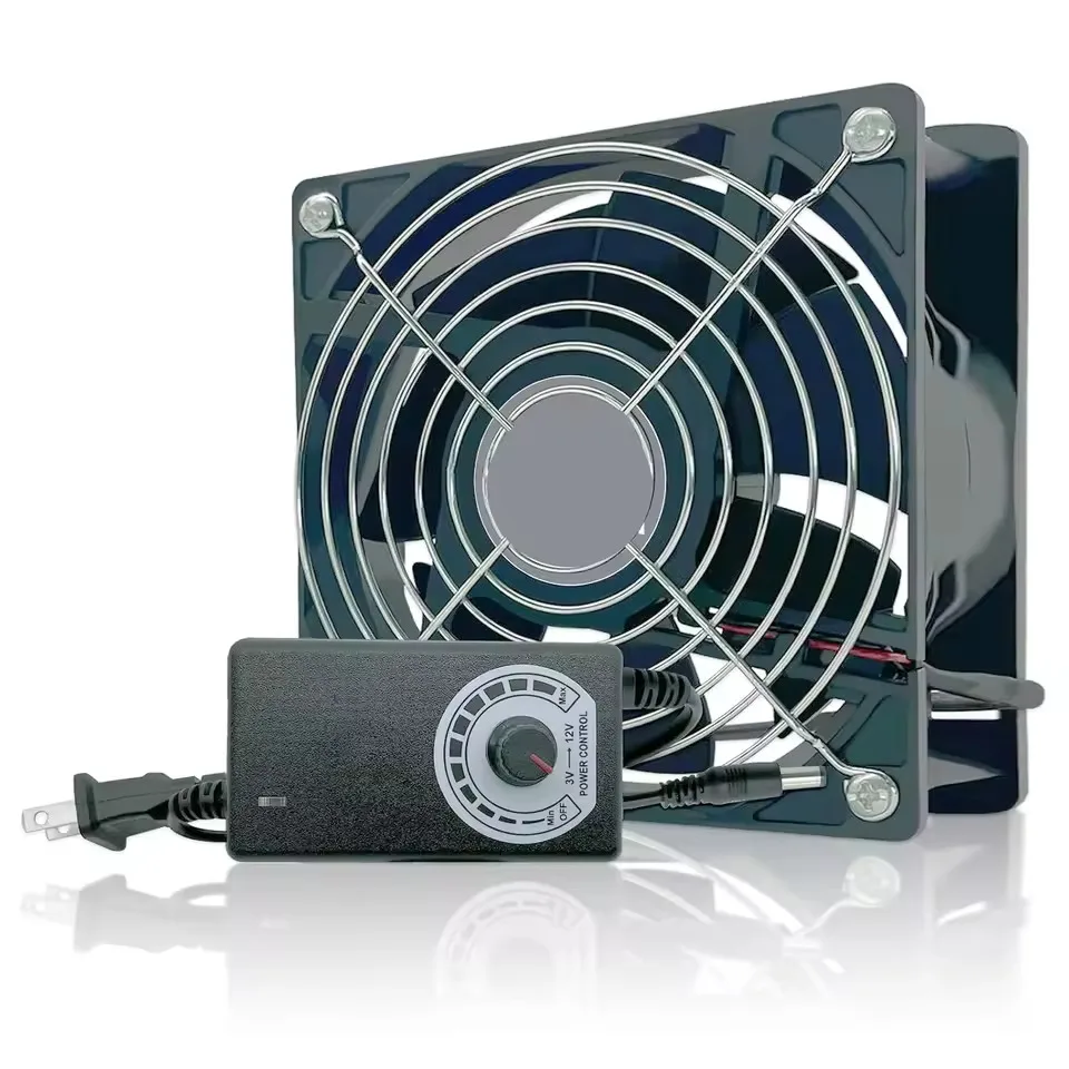 

Вентилятор охлаждения серверного ПК 120 мм 3000 об/мин с контроллером, двойное напряжение 12 В/220 В для радиатора корпуса рабочей станции для майнинга BTC