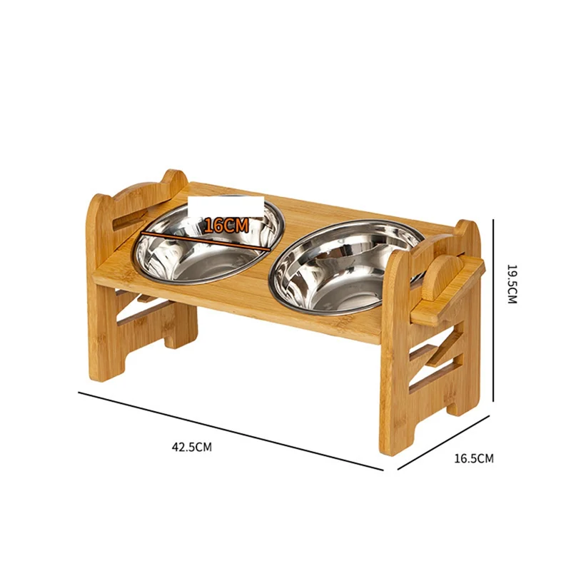 MAKE-cuenco de alimentación para mascotas con soporte ajustable, cuenco de elevación para perros, estante de alimentación ajustable inclinado para perros