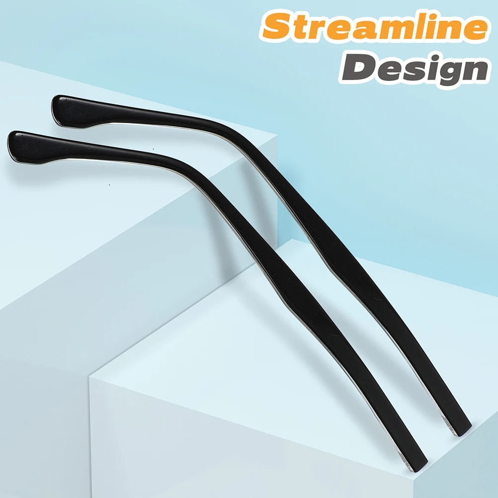 

2 Pairs Metal Eyeglasses Replacement Temple Arms Legs Repair Kit Black Universal Glasses Sunglasses Parts Accessories