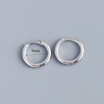 2PCS Winzige Edelstahl Huggie Kleine Creolen Für Frauen Runde Kreis Punk Unisex Rock Ohrring Knorpel Piercing Schmuck