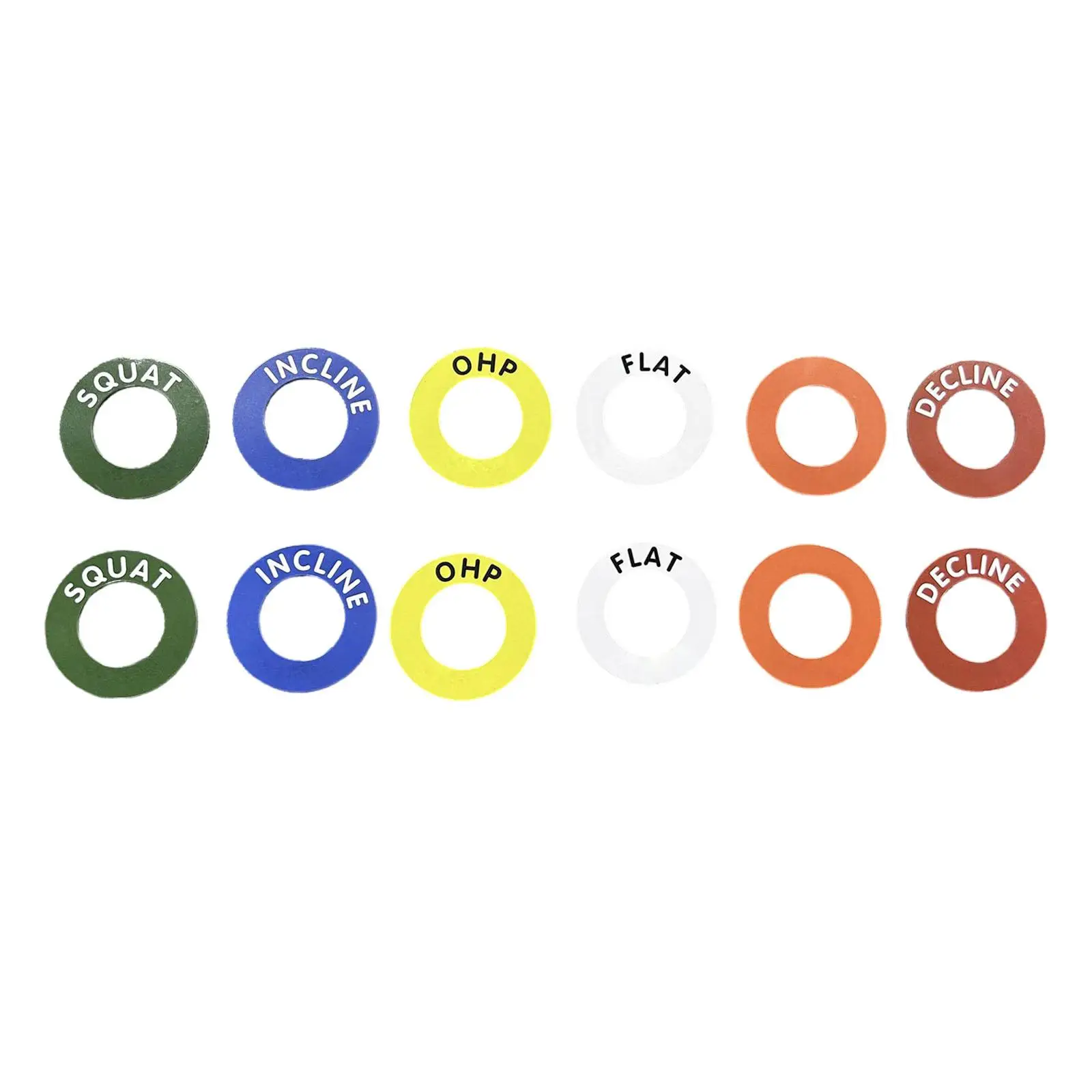 

12 шт., маркеры для стойки для приседаний, этикетки с напоминанием о клетке с электроприводом, этикетки с напоминанием о стойке, маркеры положения стойки для приседаний