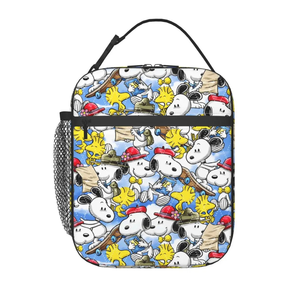 

Custom S-Snoopyes Dog Cartoons Lunch Bag Thermal Cooler Insulated Lunch Box for Children School Food Portable Tote Bags