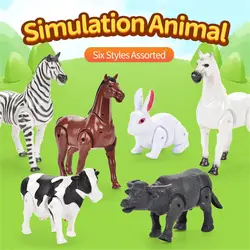 Battery Operated Cattle Cow Toy Horse Rabbit Zebra Livestock Animals Model